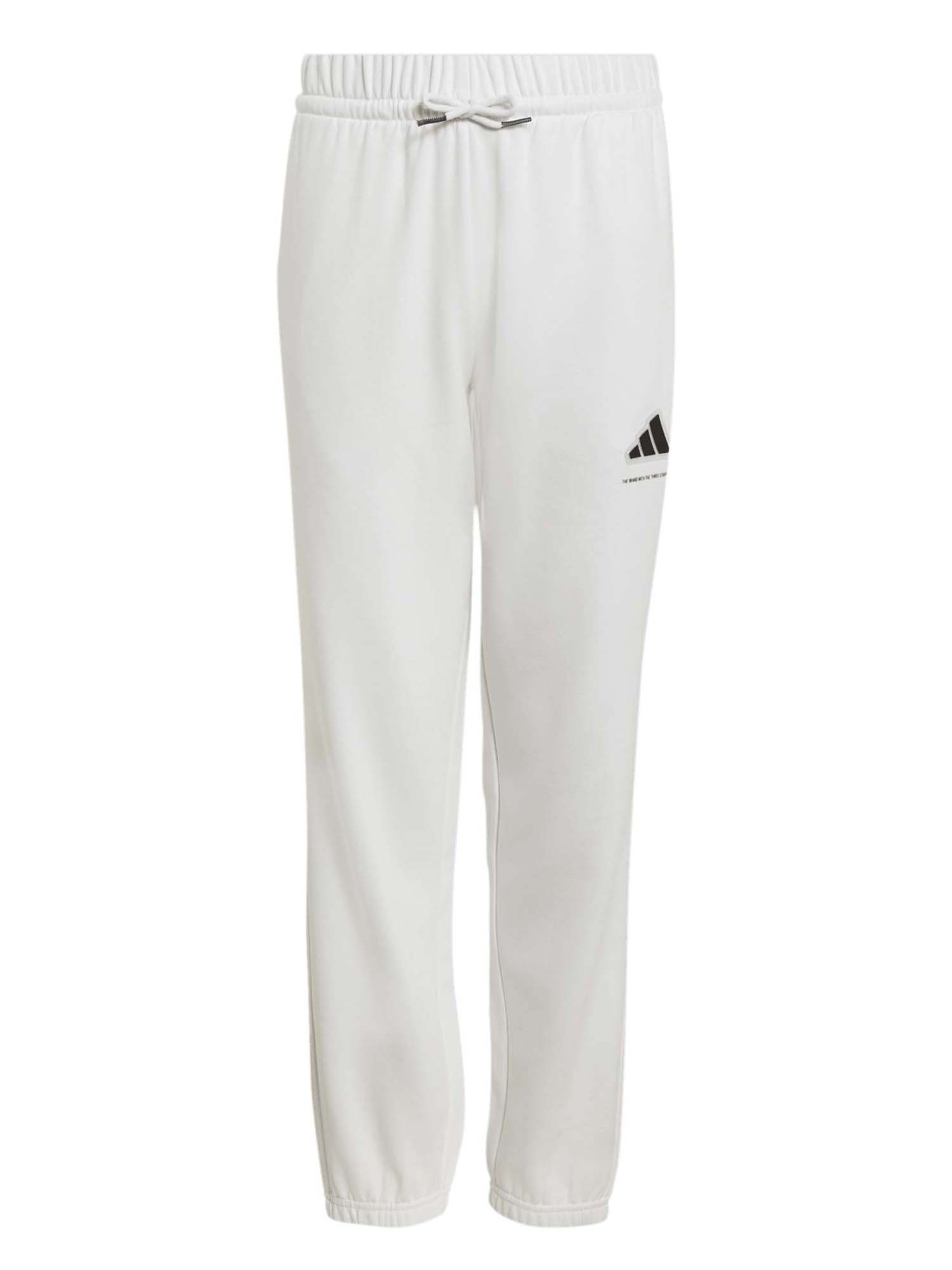 Pantalone bianco Adidas KW9984 unisex bambino sportivo